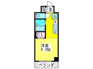 エルミタ－ジュ難波南Ⅴの物件間取画像